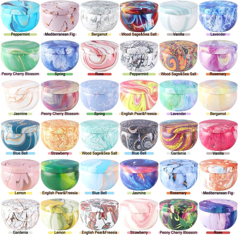WPONSZU 36 Pack Scented Candles Gift Set for Woman, Jar Candle, 2.5 oz Soy Wax Tin Candle-Ideal Gift for Travel Home Décor - Image 2
